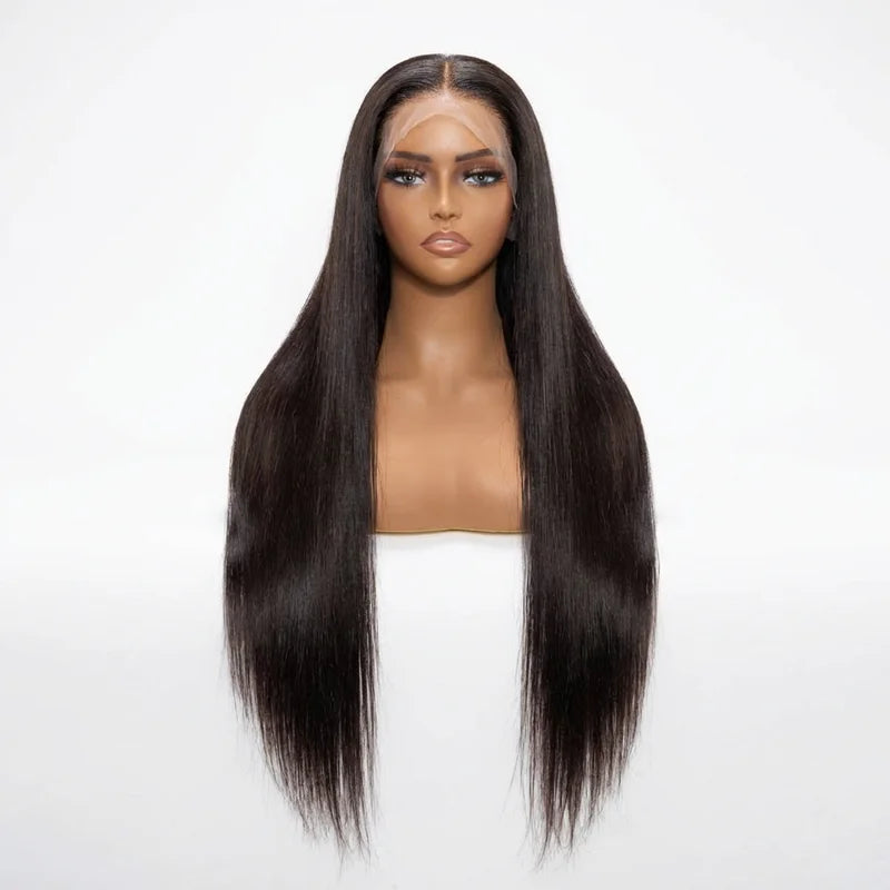 NMAhair Raw Straight Lace Frontal 13x4/13x6 Wig Pre-plucked Bleached Knots  High Density 100% Human Wig