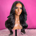 NMAhair Peluca de Encaje HD con Cierre 4x4, Densidad 180, Ondas Corporales