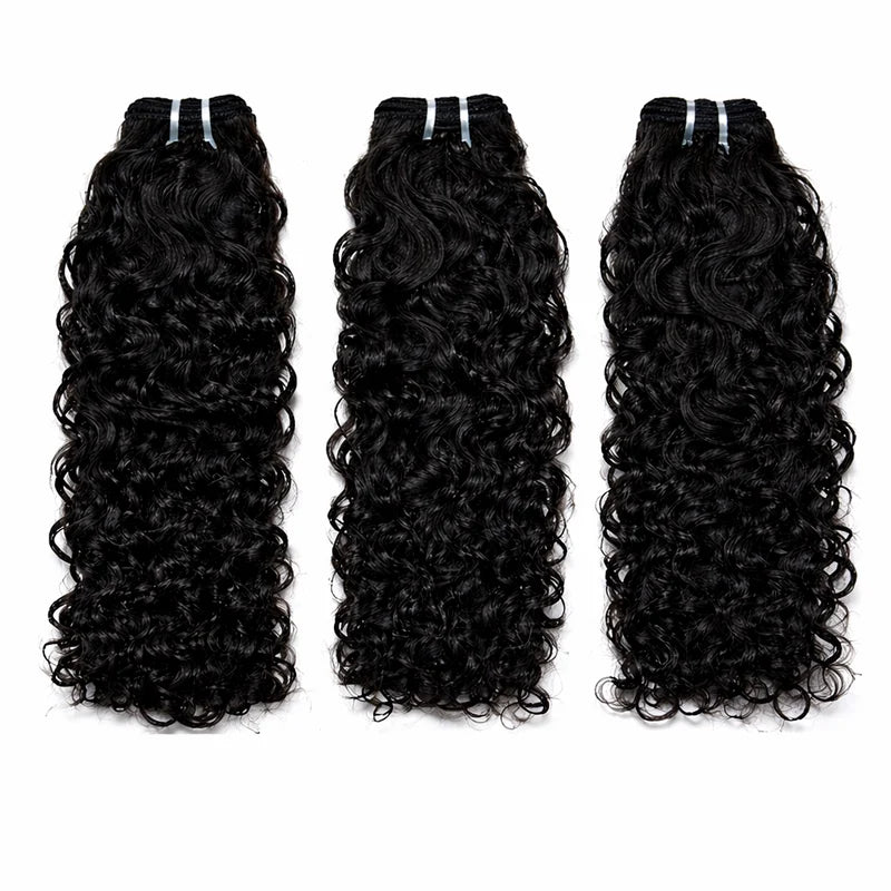 NMAhair 12A Raw Hair Water Wave Human Hair Bundles Weft 3 or 4 Bundles