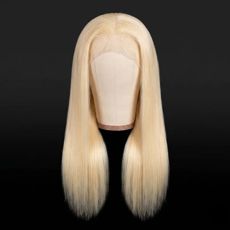 NMAhair 613 Blonde Lace Frontal Natural Hairpiece Straight Blonde 13x4 HD Lace Human Hair Wig