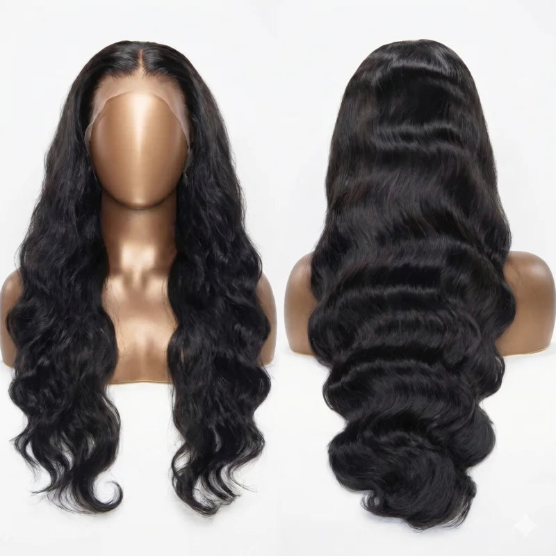 NMAhair Raw Body Wave Lace Frontal Natural 13x4/13x6 Invisible HD Full Lace Frontal Bleached Knots Pre-plucked Human Hair Wig
