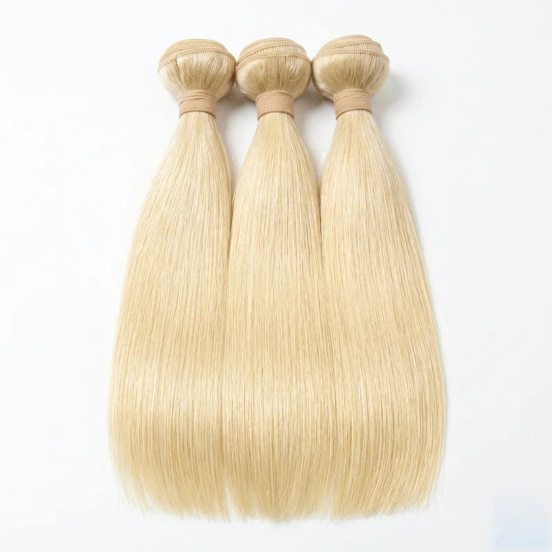 NMAhair 613 Blonde Straight Hair 3 Bundle Deals 100% Human Hair Weave