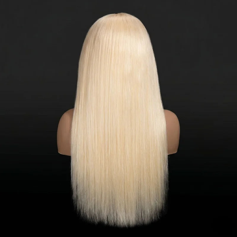 NMAhair 613 Blonde Lace Frontal Natural Hairpiece Straight Blonde 13x4 HD Lace Human Hair Wig
