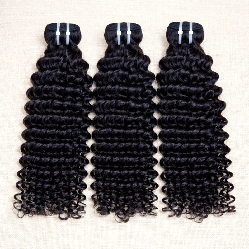 NMAhair 12A Raw Hair Deep Wave Human Hair Bundles Weft 3 or 4 Bundles