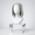 NMAhair 13x4 Extension de cheveux gris raides et soyeux, perruque de cheveux humains colorés, dentelle frontale naturelle
