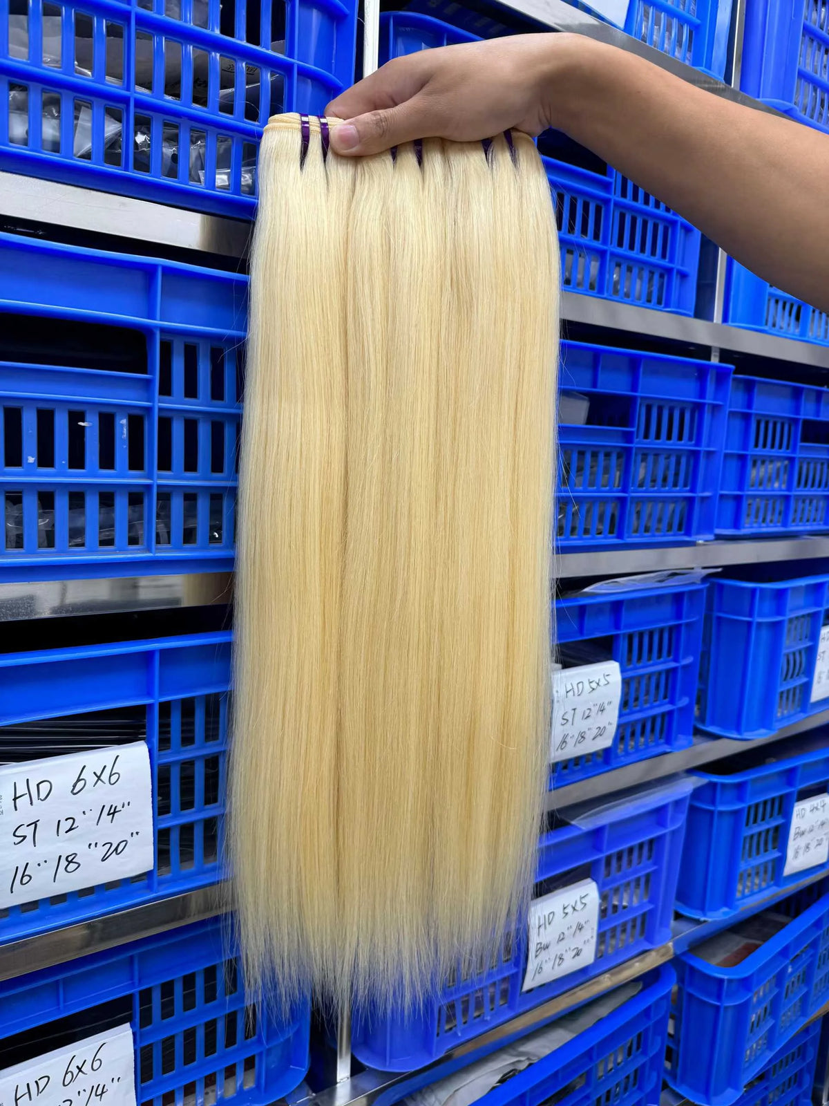 NMAhair 613 Pelo Liso Rubio 3 Paquetes de Ofertas 100% Cabello Humano Tejido